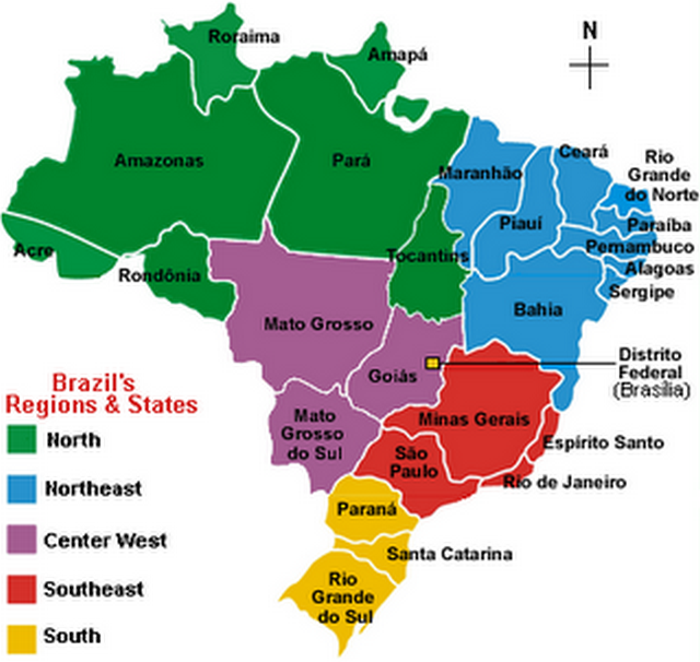 sao paulo carte du bresil