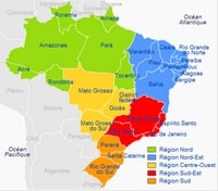 carte Brésil politique divisions administratives États régions