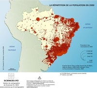 carte population Brésil