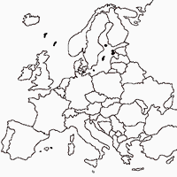 carte Europe vierge