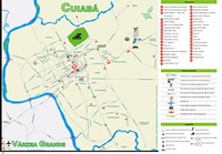 Carte de Cuiaba avec les rues, les avenues, les monuments importants et des informations touristiques