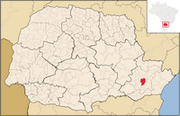 Carte de Curitiba avec la localisation au Brésil