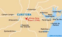 carte Curitiba aéroport