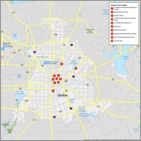 Carte Dallas touristique