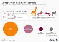 Informations diverses sur la disparition des animaux qui s'accélère, une étude sur les mammifères en particulier