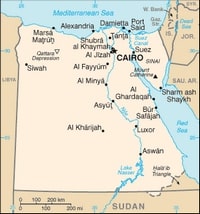 carte villes Égypte