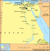 carte frontières villes Égypte