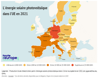 carte europe production solaire