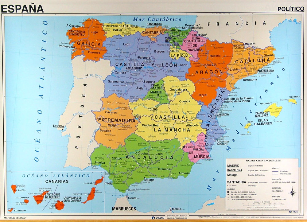 Info • la carte de l espagne en espagnol