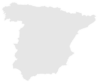 Fond de carte de l'Espagne vierge avec seulement la forme