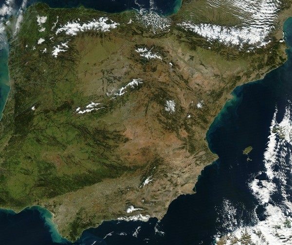 Photo satellite Espagne