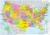Carte États-Unis États