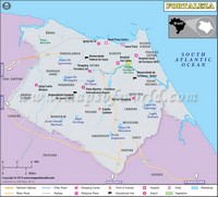 carte Fortaleza autoroute routes principales secondaires chemins de fer