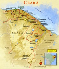 Carte de Fortazela et des environs avec les routes principales
