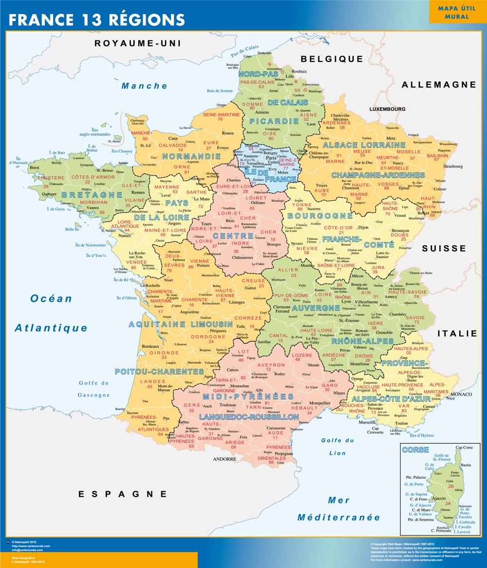 Carte De France Villes Principales Et R gions Vacances Arts Guides 