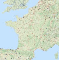 Carte de France grande carte routière avec les routes et les autoroutes