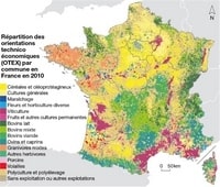 carte de france orientations technico-économiques OTEX