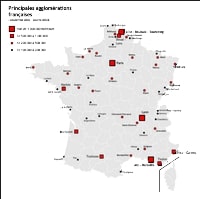 carte de france principales agglomérations