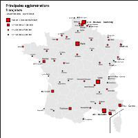 Carte France principales agglomérations