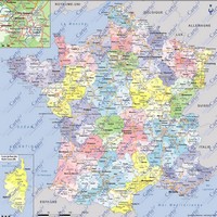 Carte de France routière avec les villes