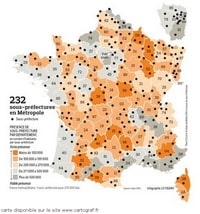 carte de france sous prefectures