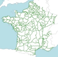 carte de france voies vertes et les vélos routes