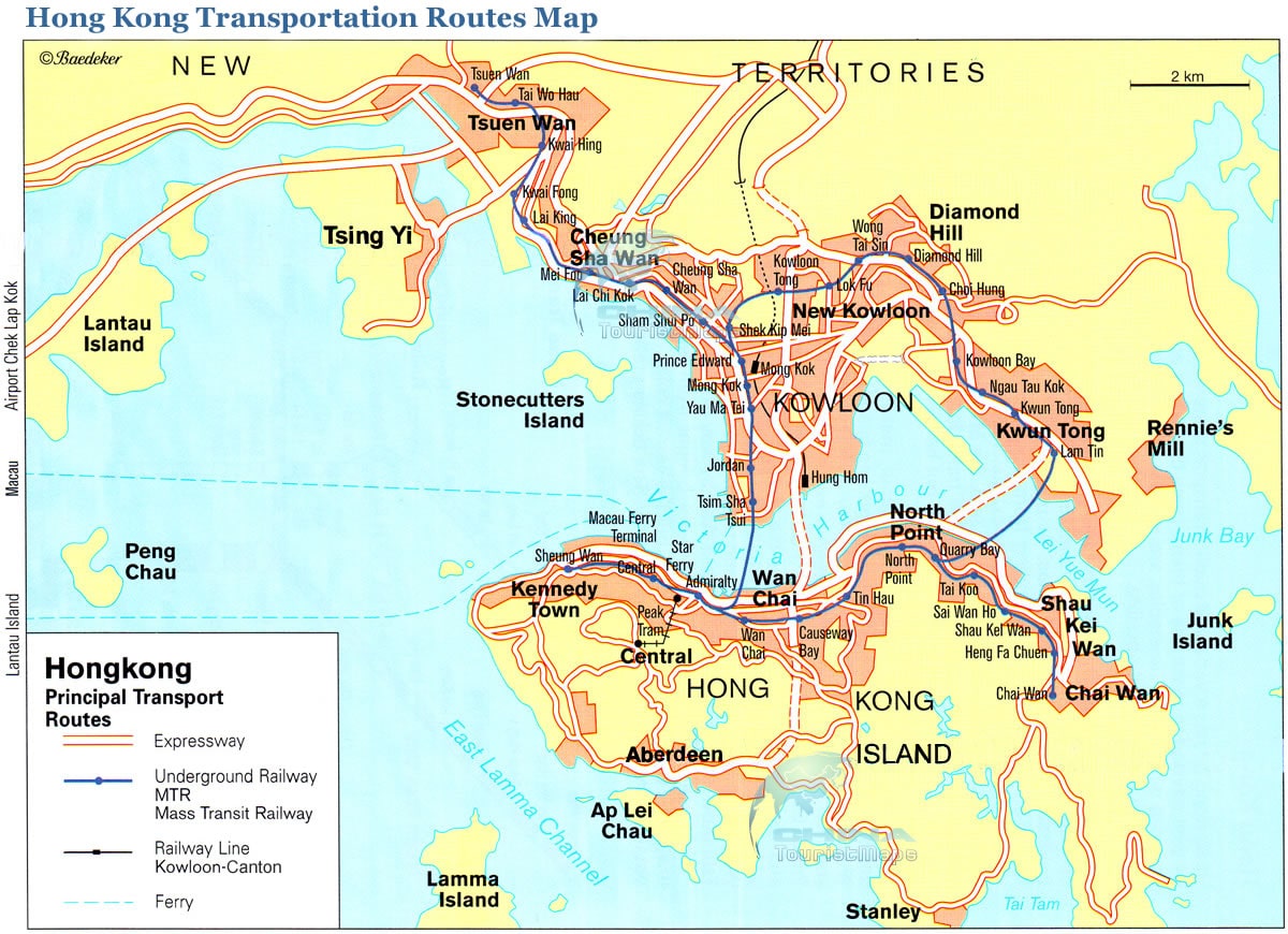 carte hong kong quartiers