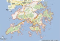 Carte de Hong Kong avec les informations écrites dans les deux langues.