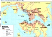 Carte de Hong Kong des principales routes et moyens de transports