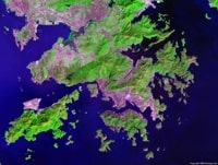 Photo satellite de Hong Kong.