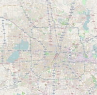 Carte routière Houston