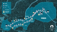 Carte marathon JO Paris 2024