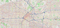 Grande carte Los Angeles