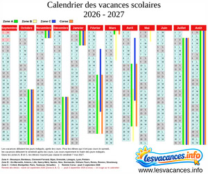 Calendrier vacances