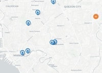 Carte de Manille avec les fontaines d'eau potable