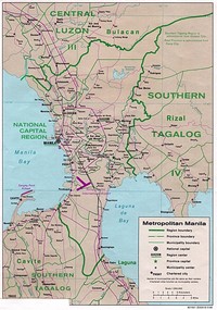 carte région Manille