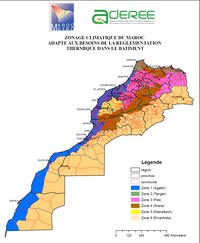 carte Maroc zones climatiques et la réglementation thermique dans le bâtiment