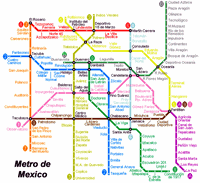 carte métro de Mexico
