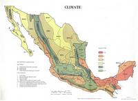 Carte du climat du Mexique.