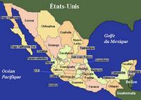 Carte des Etats du Mexique