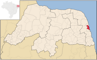 Carte de Natal avec sa localisation au Brésil