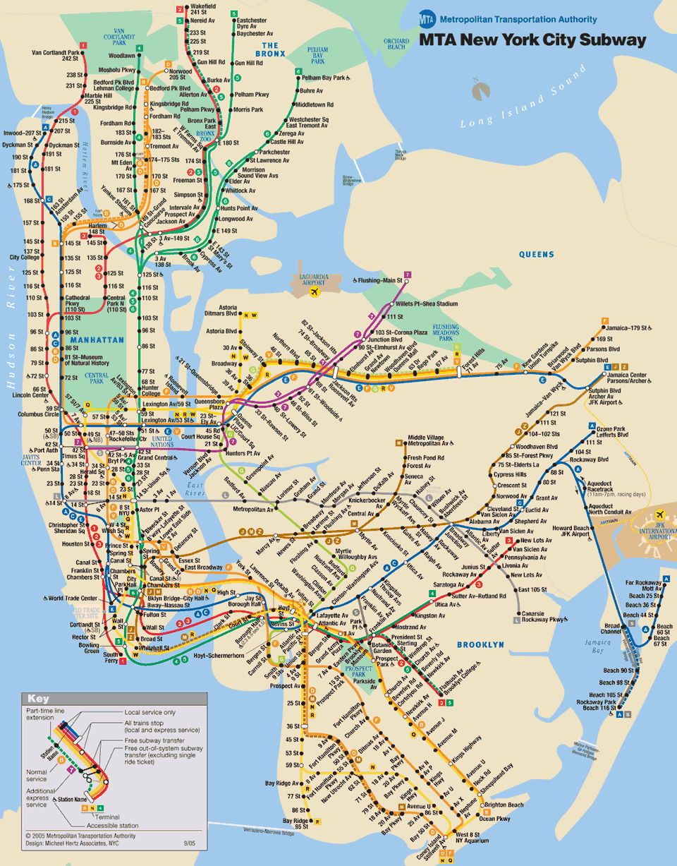 Carte du métro de New York City