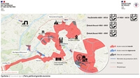 Carte périmètre cyclisme course en ligne