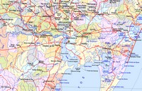 Carte de Porto Alegre et des environs avec les routes principales