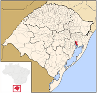 Carte de Porto Alegre avec sa localisation au Brésil