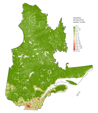 Carte population Québec
