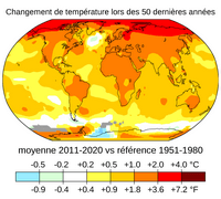Carte température monde