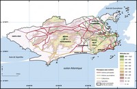 carte Rio de Janeiro altitude massif Pedra Branca