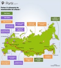 Carte Russie avec les sites touristiques importants