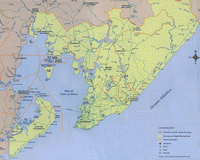 carte Salvador de Bahia environs aéroport autoroutes routes